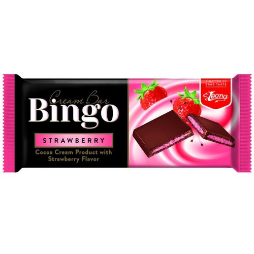 Bingo eper ízű krémmel töltött tejtábla - 90g