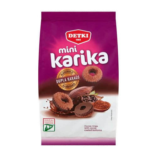 Detki mini karika kakaós étbevonóval - 160g