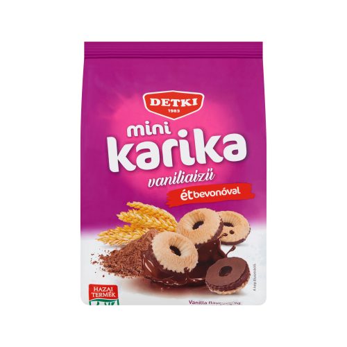 Detki mini karika vanília ízű, étbevonóval - 150g