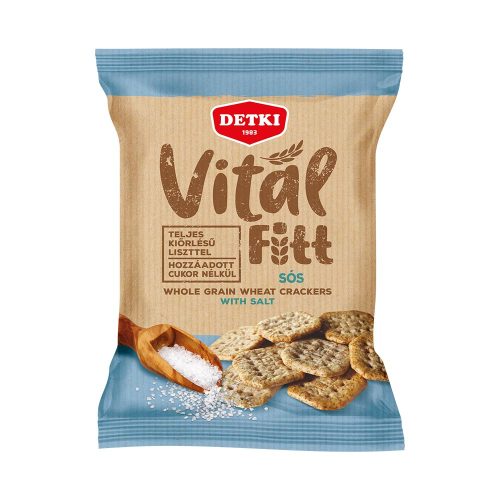 Detki VitálFitt sós teljes kiőrlésű kréker - 100g