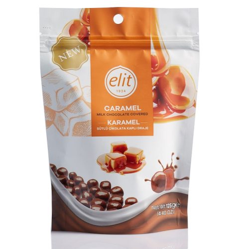 Elit caramel cube csokoládé drazsé - 125g