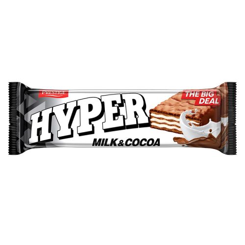 Hyper Milk & Cocoa tej ízű krémmel töltött kakaós ostya - 50g