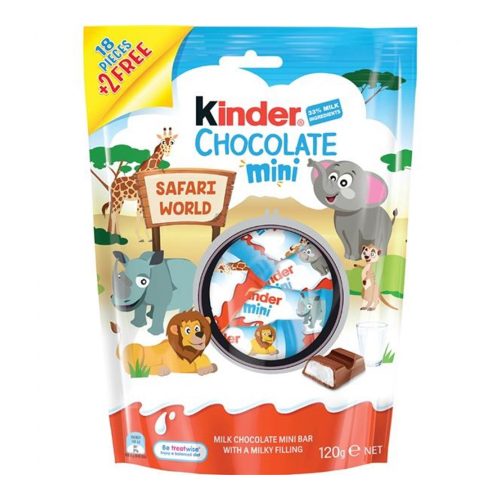 Kinder Chocolate Mini tejcsokoládé szelet T20 - 120g