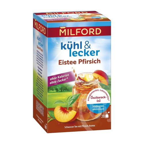 Milford barack ízű hidegen elkészíthető fekete tea - 50g