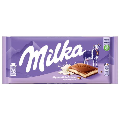 Milka tejkrémmel töltött táblás tejcsokoládé - 100g