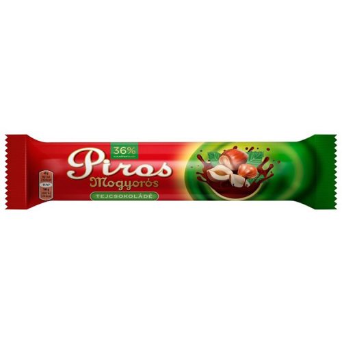 Piros Mogyorós tejcsokoládé  - 40g