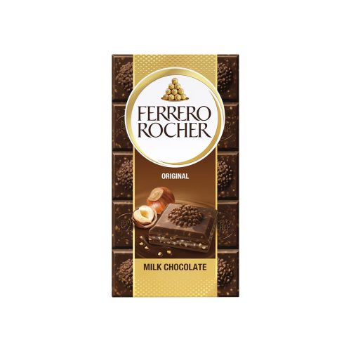 Ferrero Rocher mogyorós táblás tejcsokoládé - 90g