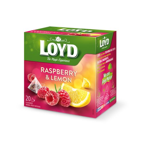 Loyd piramis tea málna-citrom - 20x2g