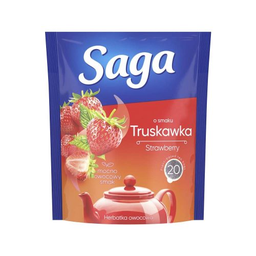 Saga gyümölcs tea eper 20 filter - 34g