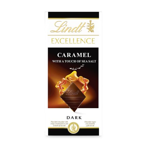 Lindt Excellence karamellás tengeri sós étcsokoládé - 100 g