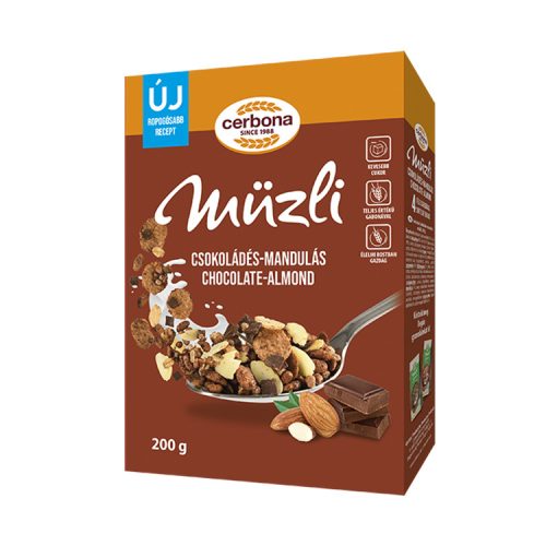 Cerbona müzli csokoládés-mandulás - 200g