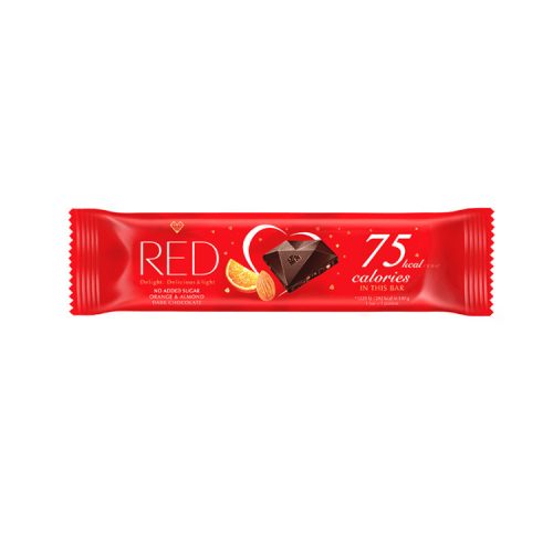 Étcsokoládé RED DELIGHT narancs mandula - 26g