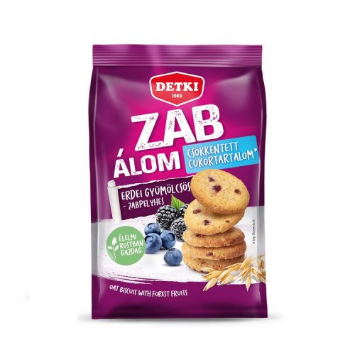 Detki Zab-álom erdeigyümülcsös,zabpelyhes csökkentett cukor t. keksz-150g