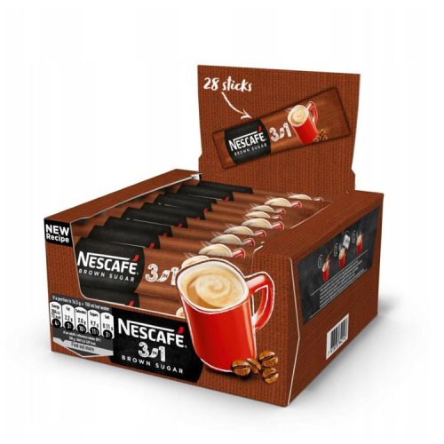 NESCAFÉ 3in1 Barna cukros, dobozos - 16.5g