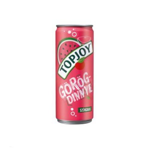 Topjoy Szénsavas Görögdinnye ízű fémdobozos üdítőital- 330Ml