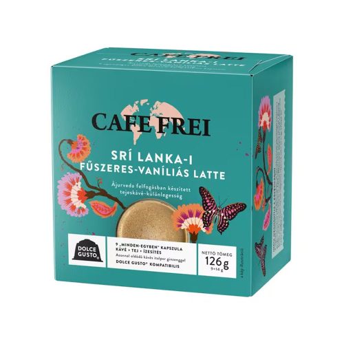 Cafe Frei Srí Lanka-i fűszeres vaníliás latte kávékapszula 9x14g -126g